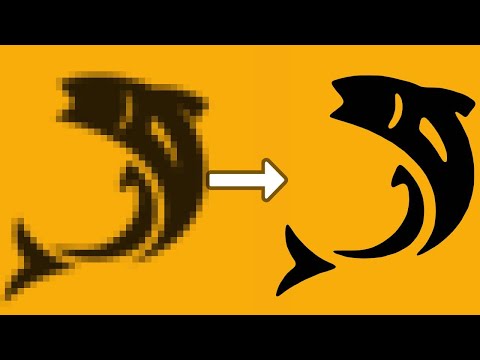 Convert LOW Resolution Graphic to Razor Sharp Vector in Photopea