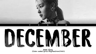 ROSÉ 로제 DECEMBER (Cover)(Original by Neck Deep) (Color coded lyrics eng/han/rom/가사)