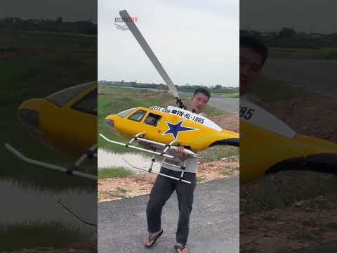 Giant RC Helicopter + Rocket Effects = Chaos or Fun?