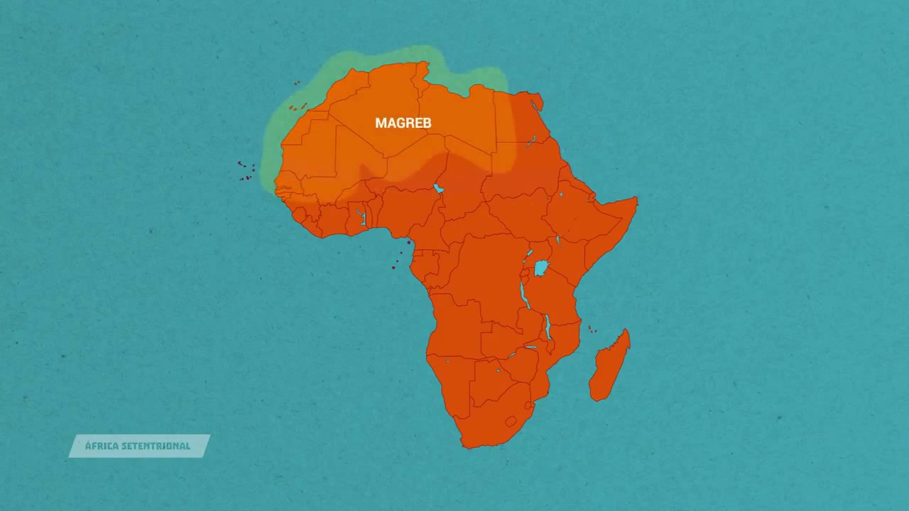 História Norte da África  - Aula 02 Mapa 2 de 7  Geografia África Setentrional Norte