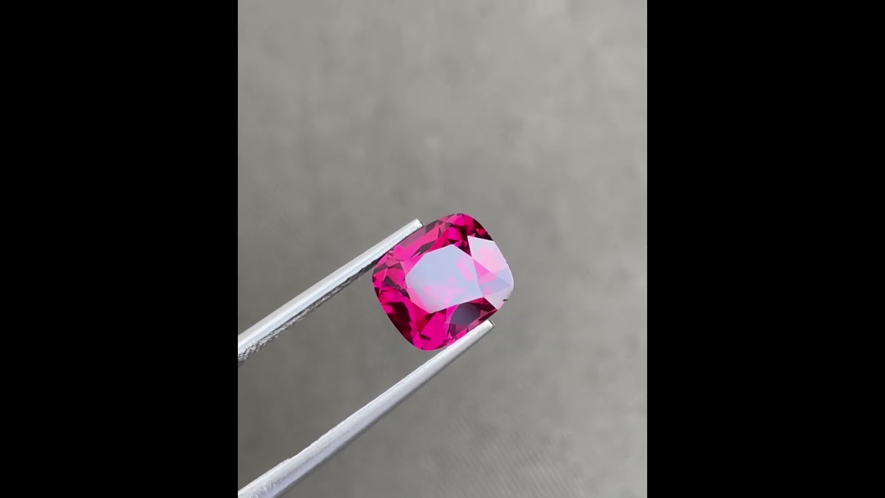 Reddish Pink Garnet 3.65 Carats Cushion Cut Natural Tanzanian Gemstone #garnet #gemstone
