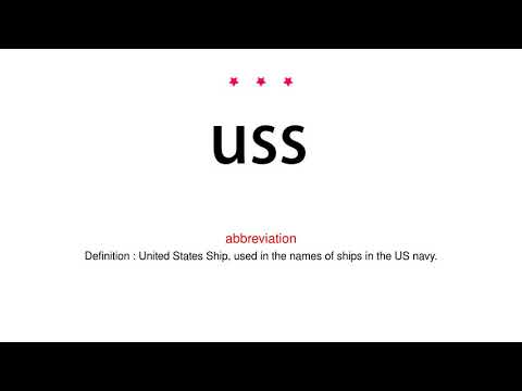 Part of a video titled How to pronounce uss - Vocab Today - YouTube