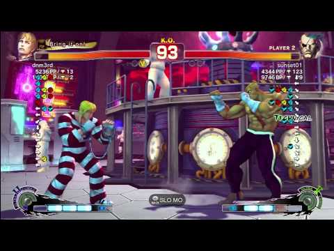Super Street Fighter IV AE - dnm3rd (Cody) Vs Sunset01 (Sagat)