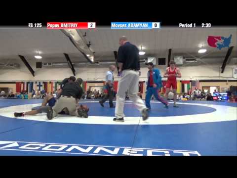 125 KG QF - Dmitriy Popov (KAZ) vs Moves Adamyan (ARM)