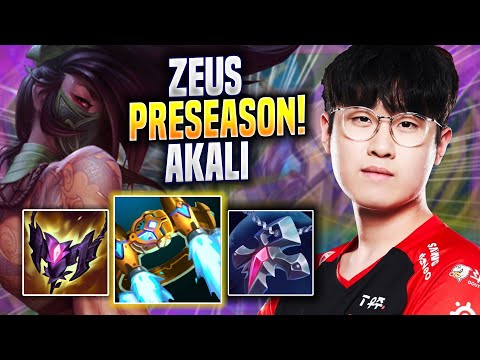 ZEUS TRIES AKALI IN THE NEW PRESEASON! - T1 Zeus Plays Akali TOP vs Heimerdinger! | Preseason 2023