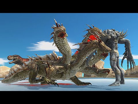 Hydra VS T Rex & Scourge | Animal Revolt Battle Simulator
