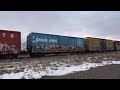 Erie 1068 Heritage Unit Leads NS 12R Off The Greencastle Siding With A Rare Pan AM Boxcar
