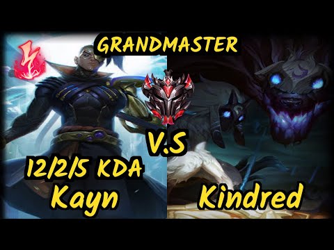 Karasmai (KAYN) vs KINDRED - 12/2/5 KDA JUNGLE GAMEPLAY - NA Ranked GRANDMASTER