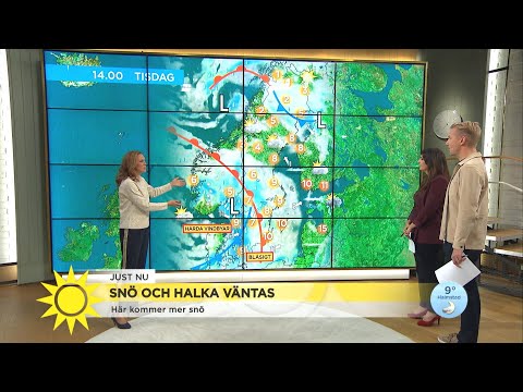 Snö och halka i norr – men midsommarväder i söder - Nyhetsmorgon (TV4)