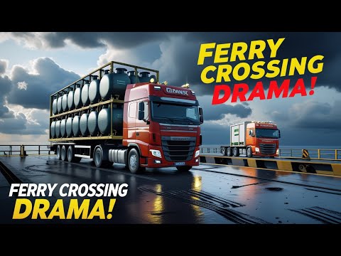 Water Barrels, a Ferry, and a Crash: My Journey to Gdansk! 🚛💥 ETS2 Road Action!