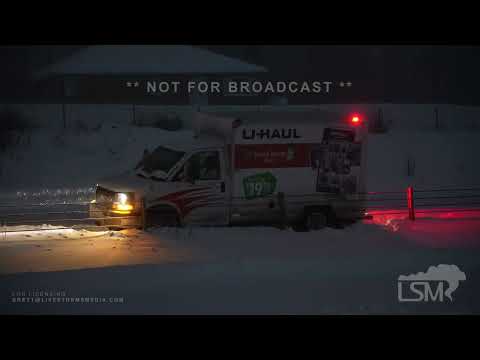 11-19-2022 Ripley, NY - Lake Effect Snow and Blowing Snow Causes Slide Off, Poor Visibility I-90