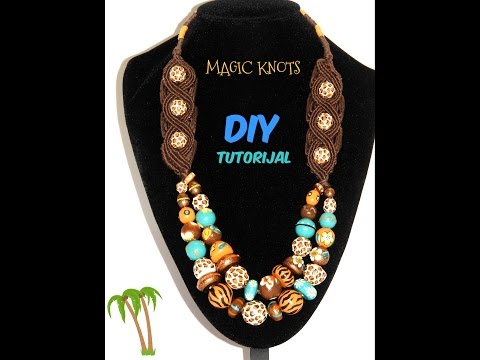 Macrame Necklace Happy Planet Tutorial