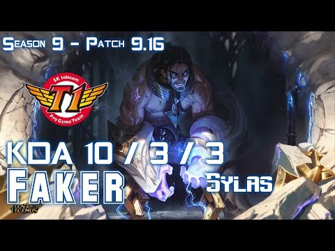 SKT T1 Faker SYLAS vs QIYANA Mid - Patch 9.16 KR Ranked
