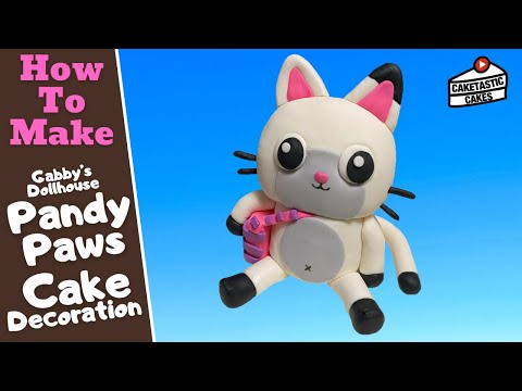 Pandy Paws Cake Topper Tutorial - How To Make - Gabby's Dollhouse Cake Decorating Video