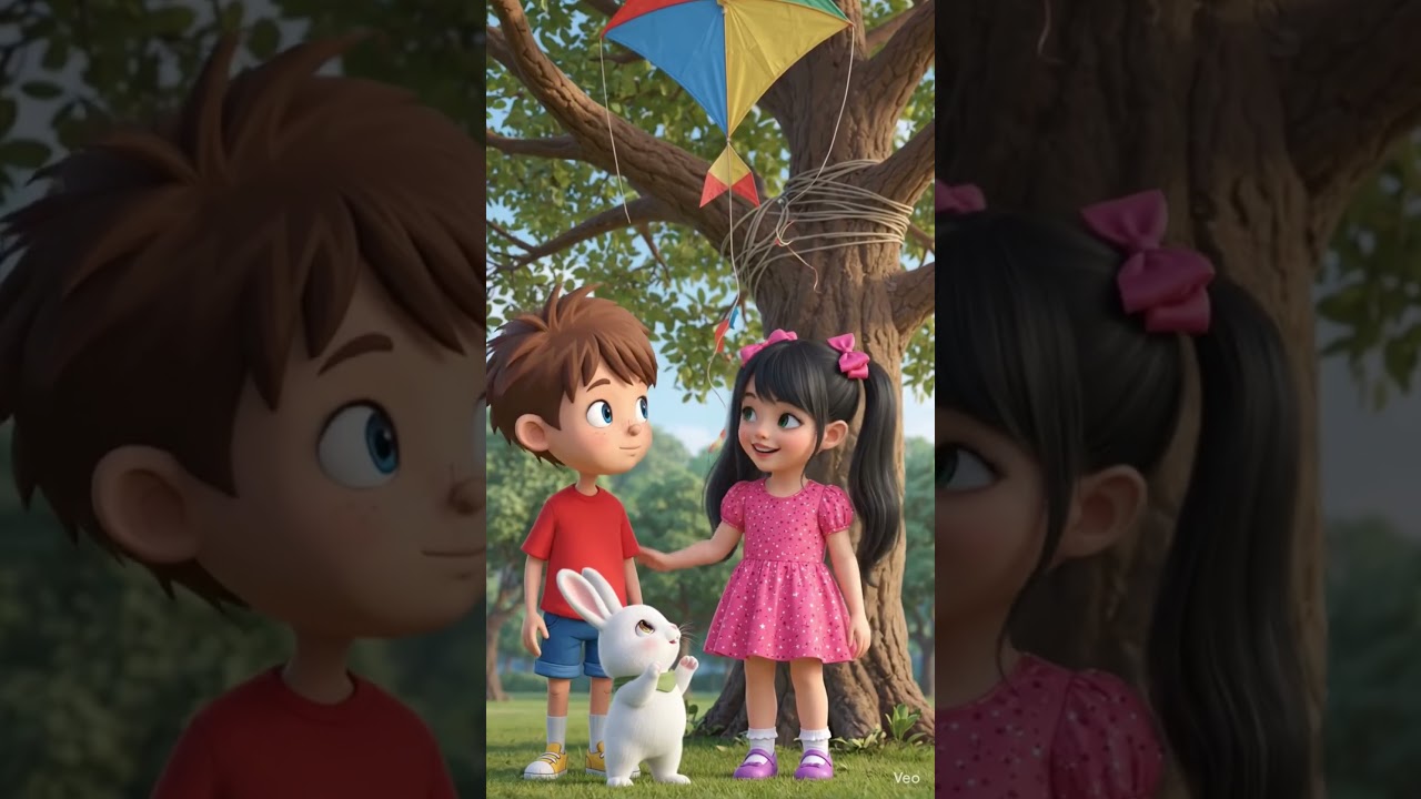 Fun Kite Adventure! 🪁 Kids Teamwork Story #shorts