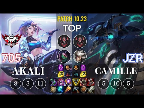 JDG 705 Akali vs Jzr Camille Top - KR Patch 10.23