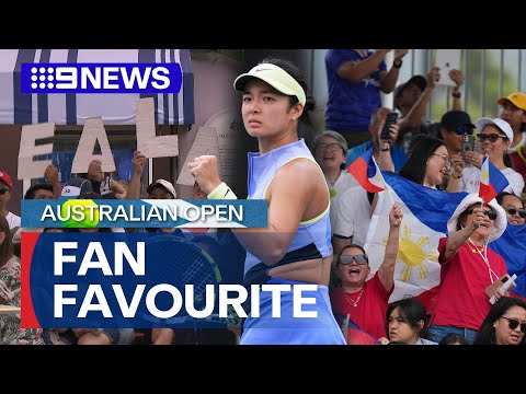 20-year-old Filipino star Alex Eala ignites Australian Open crowd | 9 News Australia