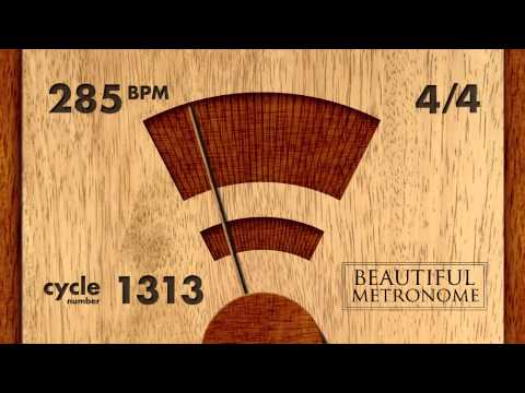 285 BPM 4/4 Wood Metronome HD