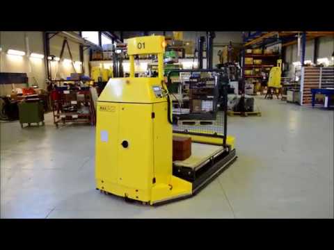 MAXAGV Automated Guided Vehicle - FX10 with roller conveyor.