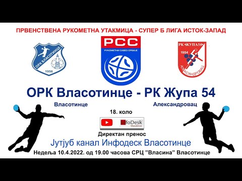 Direktno: ►►► ORK Vlasotince - RK Zupa 54
