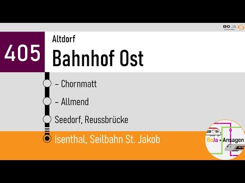 AAGU Ansagen | 405 Altdorf UR - Isenthal | BoJa Ansagen