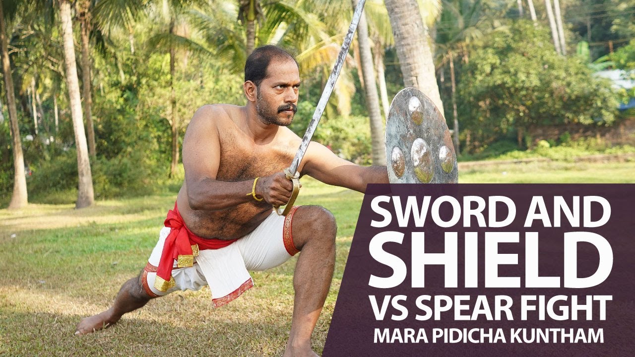 Mara Pidicha Kuntham |Sword and Shield vs Spear Fight | Kalaripayattu Thumbnail