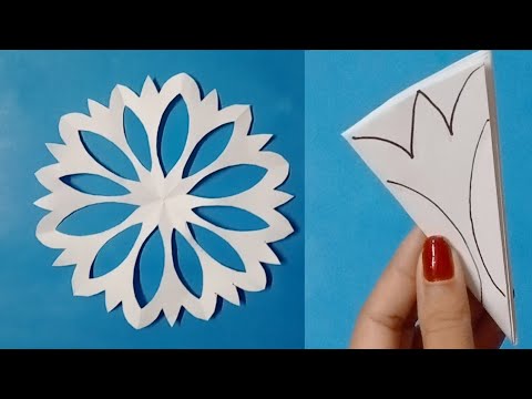 How to make easy and beautiful snowflakes#paper craft#part 12
