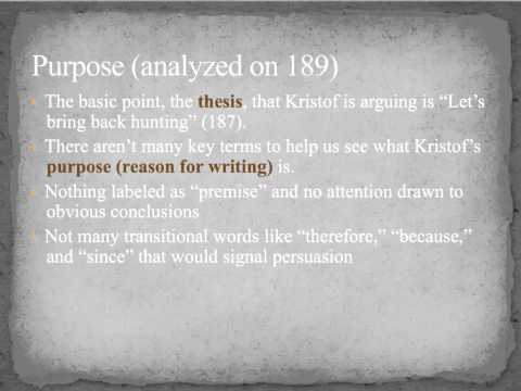 Analyzing an Argument