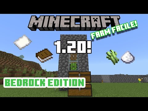 *1.20* NEW Super FAST SUGAR CANE Farm!!! MINECRAFT ITA Bedrock Edition
