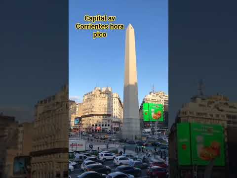 capital federal obelisco avda corrientes y 9 de julio. hora pico.#fypシ゚viral #tiktok #buenosaires