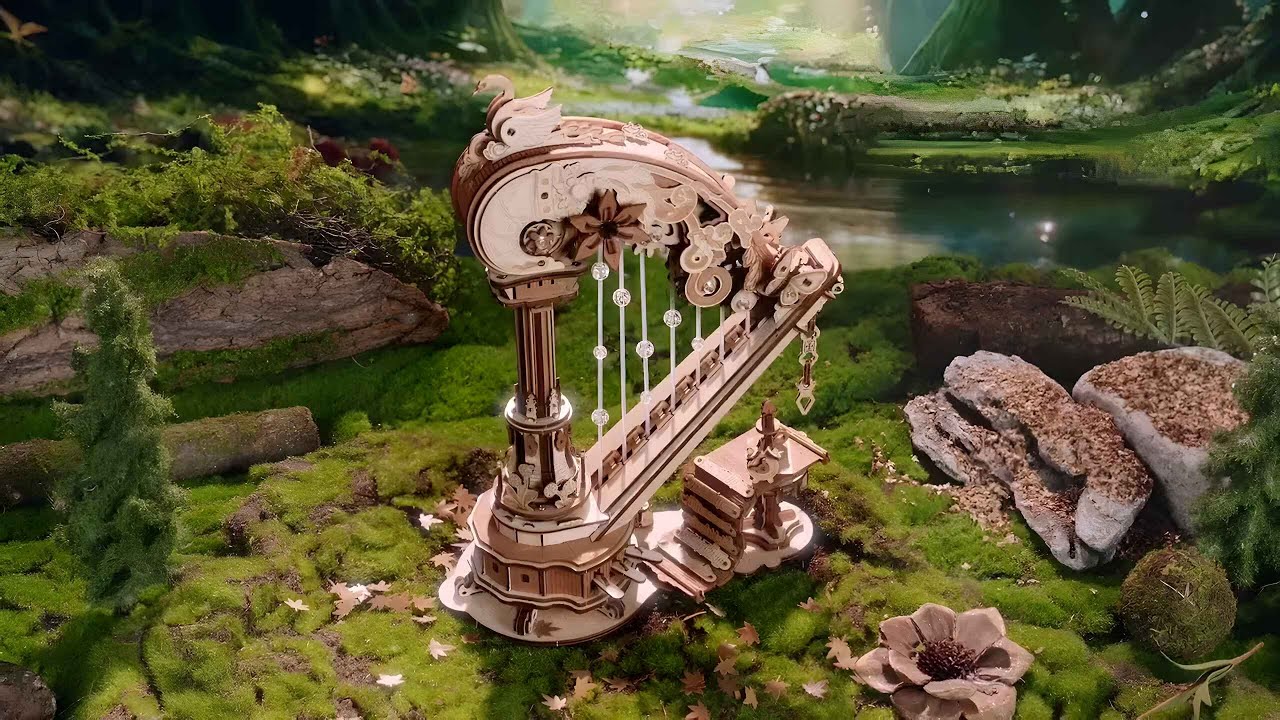 ROKR Magic Harp Music Box | 3D Wooden Puzzle Kit