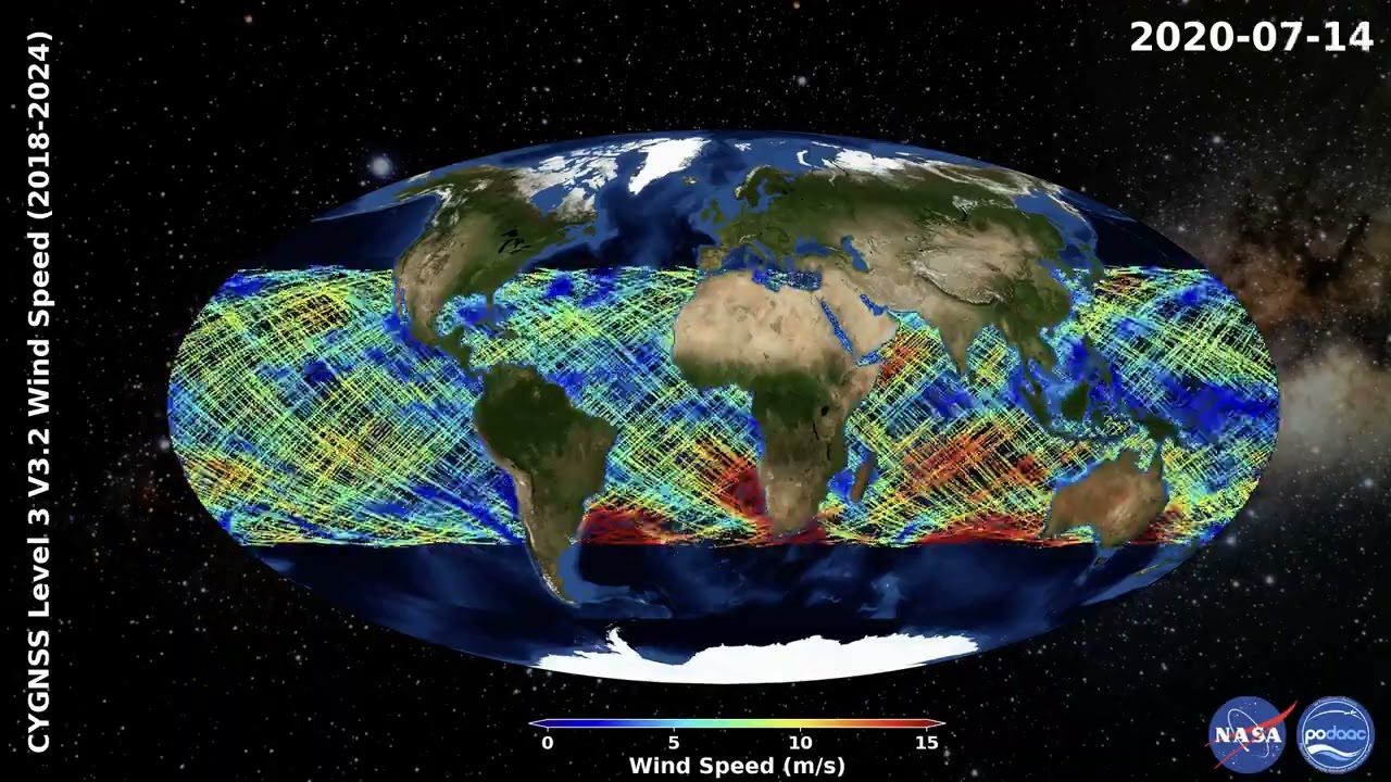 Ocean Surface Wind Speed from CYGNSS Level 3 Science Data Record Version 3.2 (2018-2024)