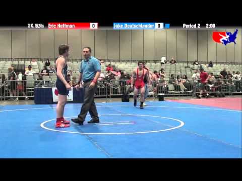 Eric Hoffman vs. Jake Deutschlander at 2013 Junior Nationals - FILA - FS