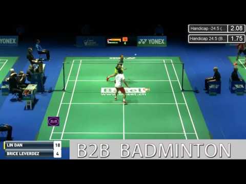 2017 YONEX Swiss Open R16 MS LIN Dan vs Brice LEVERDEZ FG1 5 2   YouTube
