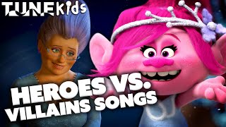 Good Guys vs. Bad Guys: 40 Minutes Of The Best Heroes & Villains Songs | TUNE: Kids gameplay video by scapr2, 41:25 duration