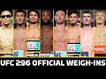 UFC 296: Edwards vs. Covington Official Weigh-In | MMA Fighting