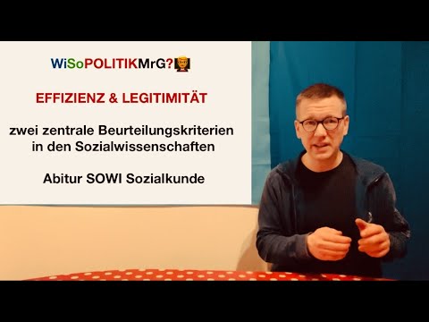 Efficiency and legitimacy: two assessment criteria - WiSoPOLITIKMrG?👨‍🏫Abitur SOWI Sozialkunde