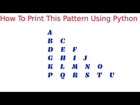 4 Print Alphabets And Letters Pattern In Python Python Pattern Tutorial In Tamil
