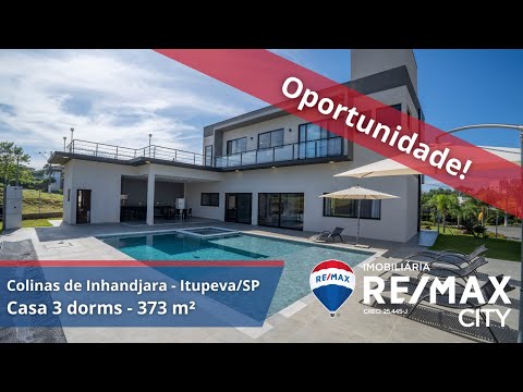 #690801041-65 | Casa à venda 3 dorms, 373 m² / Cond. Colinas de Inhandjara - Itupeva/SP - REMAX CITY