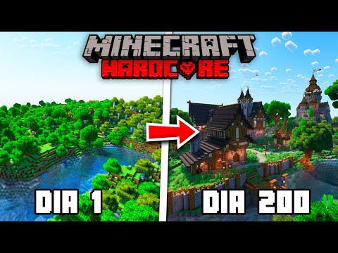 Sobrevivi 200 Dias Construindo O MUNDO PERFEITO no Minecraft!