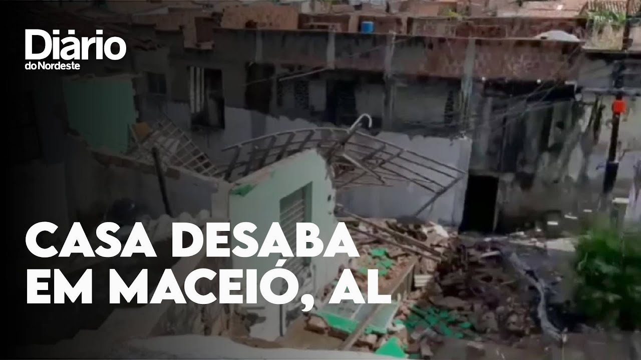 Imagem da notícia Chuva forte provoca desabamento de casa em Maceió