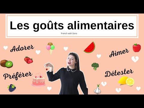 French for beginners Parler de ses goûts alimentaires en français. Aimer adorer détester  Niveau A1