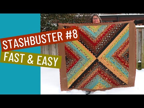 🎉👌 FAST & EASY BEGINNER QUILT WITH JELLY ROLLS -  FREE STASHBUSTER PATTERN