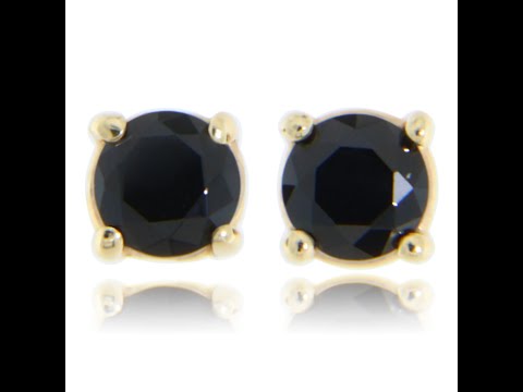 Cercei Stud Surub Aur 14k Onix Natural - Contrast Elegant