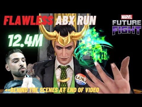 DAMN NEAR PERFECT ABX RUN!! HOW TO MAX SCORE WITH LOKI!! + BEHIND THE SCENES!! MARVEL FUTURE FIGHT