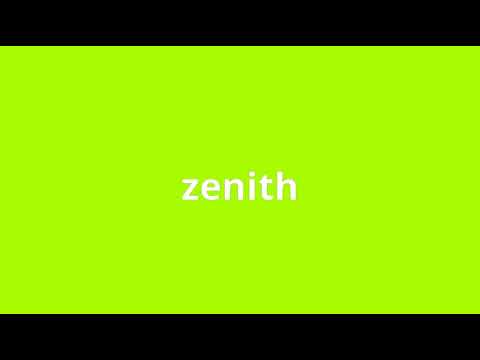 what is the meaning of zenith.