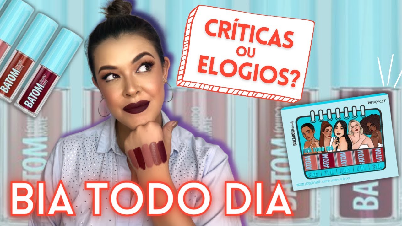 Resenha dos Batons Boca Rosa Beauty (BIA TODO DIA) Com comparações!