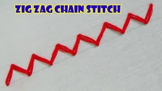 Hand Stitching Work l ZIG ZAG CHAIN STITCH  l  YouTube