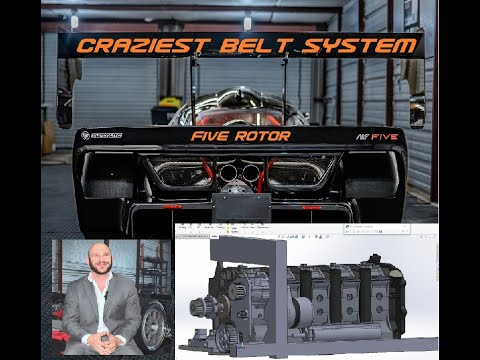 The CRAZIEST Belt System You've Ever Seen; Supercar Rotary 5 Rotor - Mid-Engine