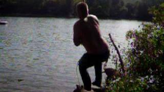 preview picture of video 'Delaware River Rope Swing Double-Fat Kid Back Flip!'